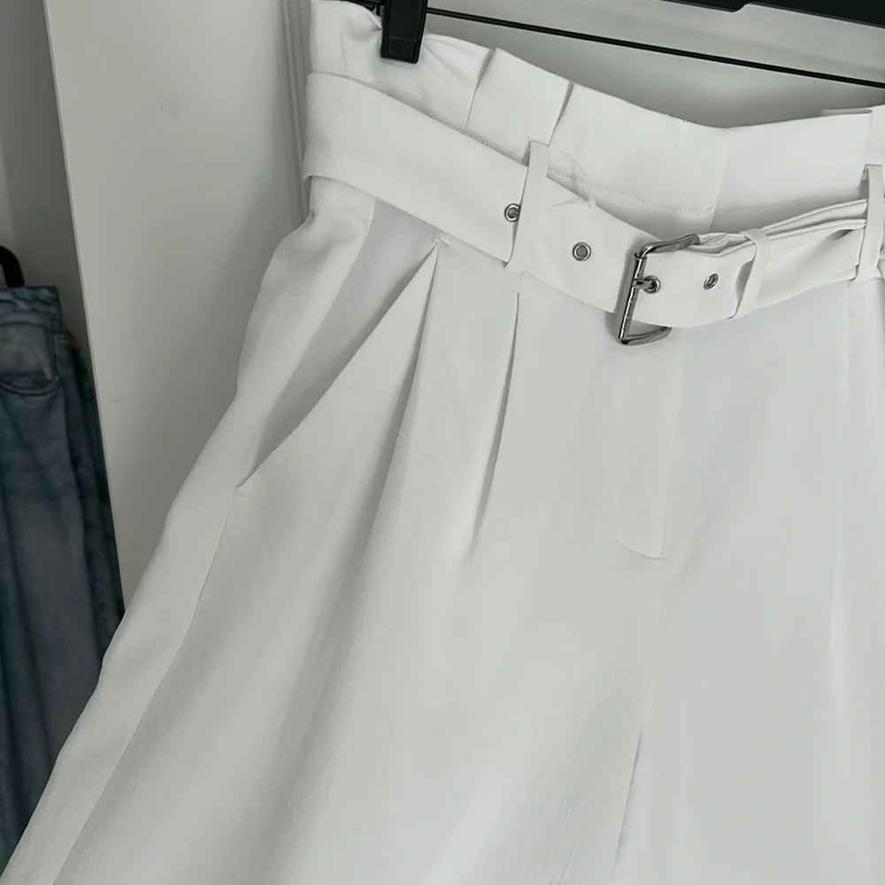 New Michael Kors belted crepe trousers